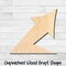 Arrow 19 Unfinished Wood Shape Blank Laser Engraved Cutout Woodcraft Craft Supply ARR-019 product 1